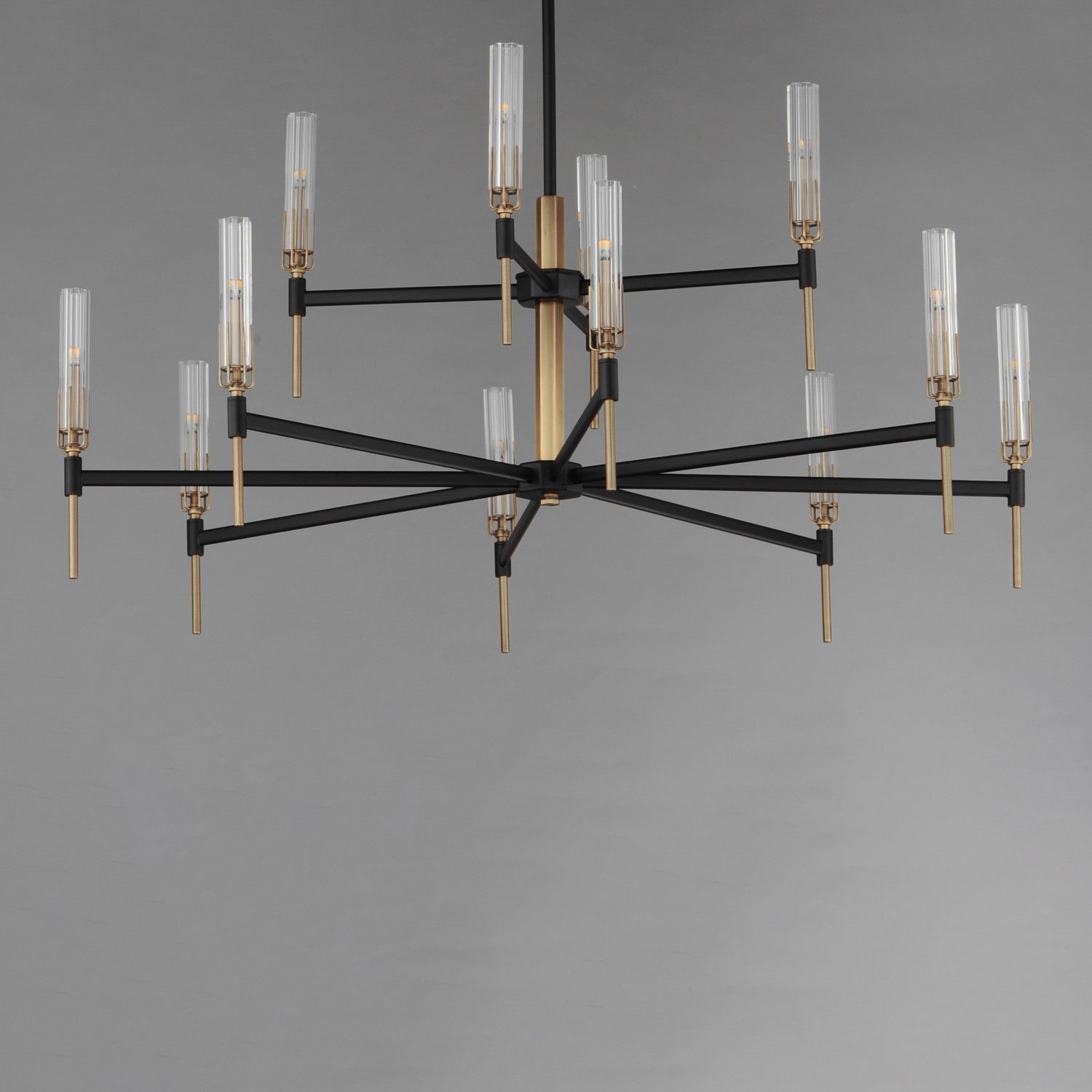 Maxim - 16129CLBKAB - LED Chandelier - Flambeau - Black / Antique Brass