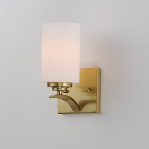 Maxim - 20030SWSBR - One Light Wall Sconce - Deven - Satin Brass