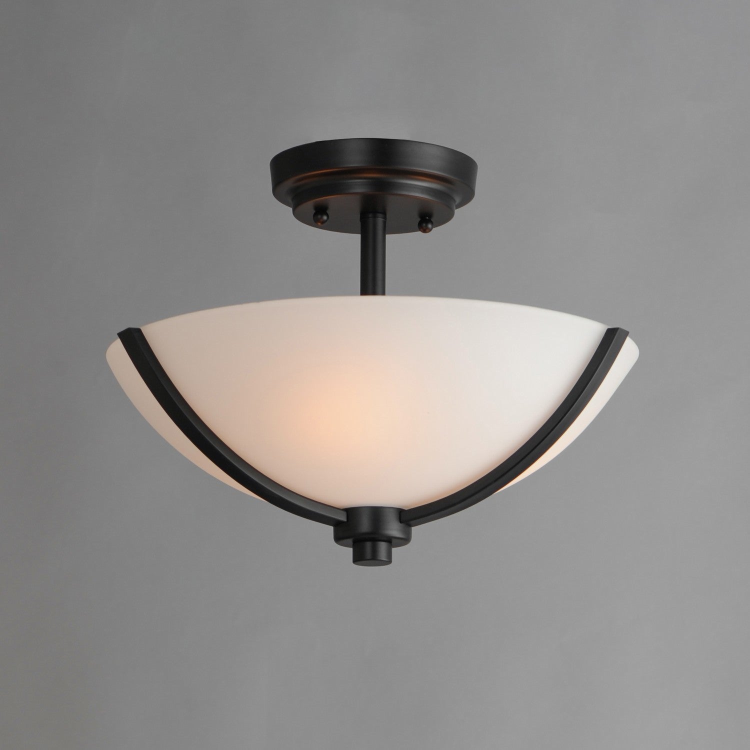 Maxim - 20031SWBK - Three Light Semi Flush Mount - Deven - Black