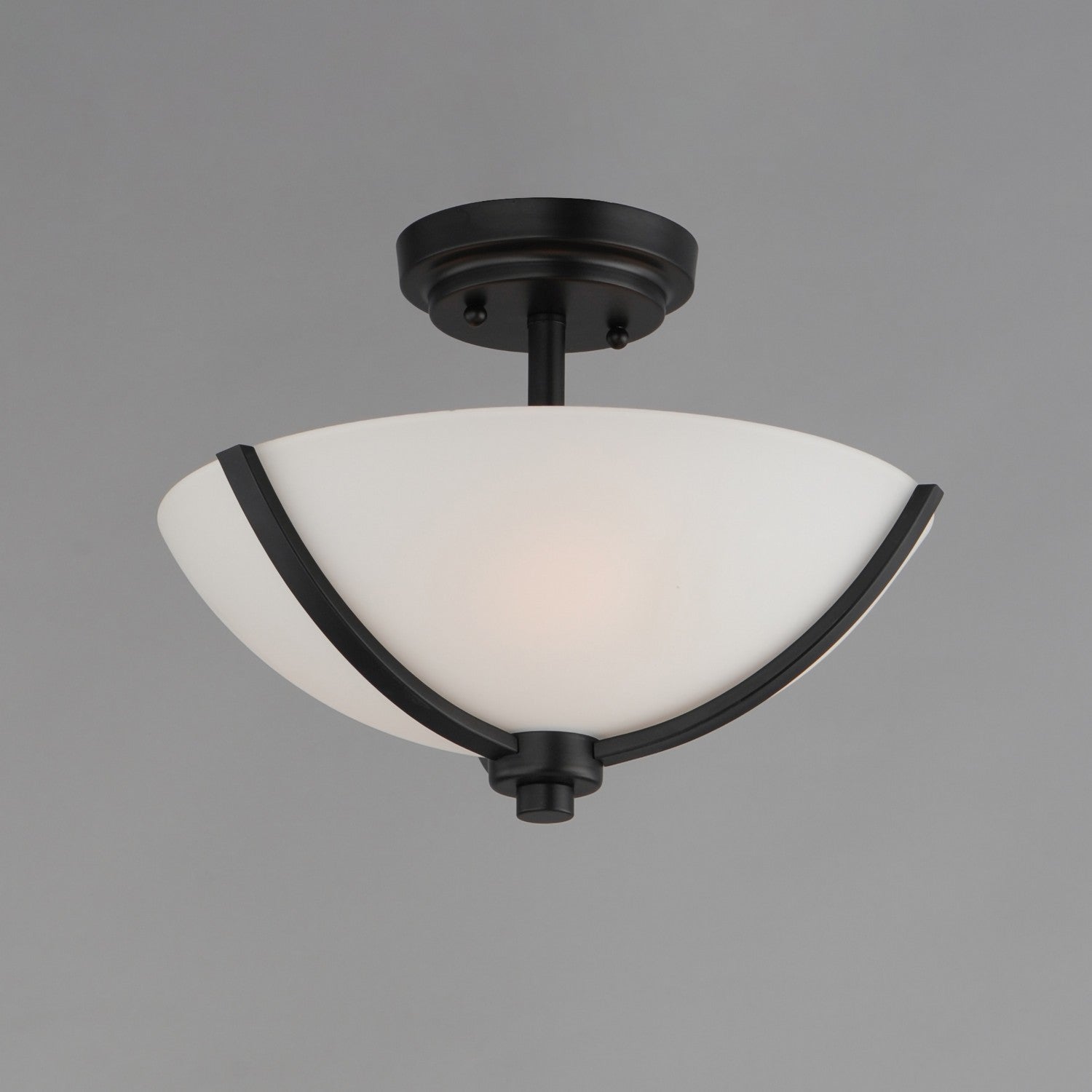 Maxim - 20031SWBK - Three Light Semi Flush Mount - Deven - Black