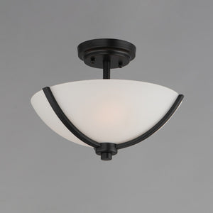 Maxim - 20031SWBK - Three Light Semi Flush Mount - Deven - Black