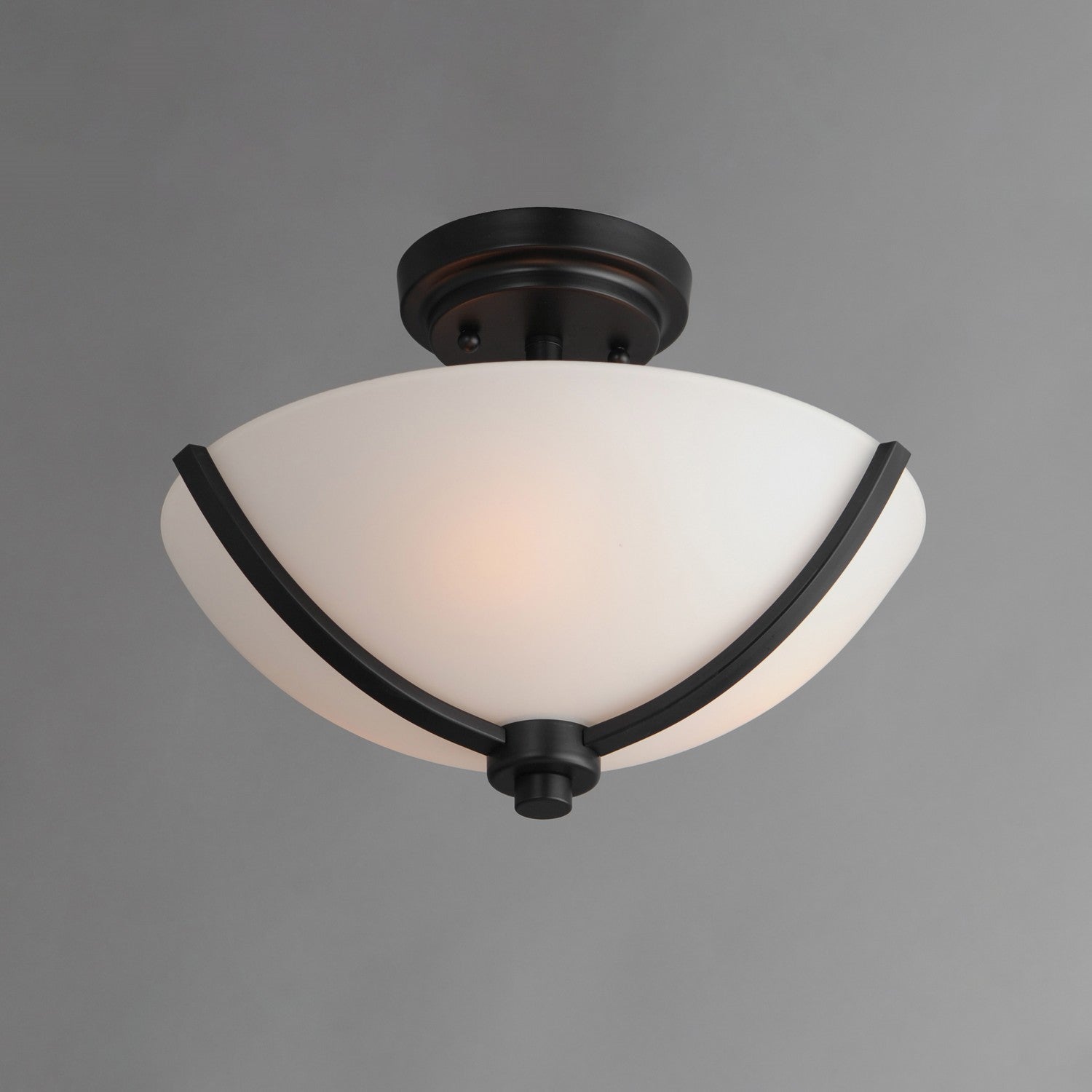 Maxim - 20031SWBK - Three Light Semi Flush Mount - Deven - Black