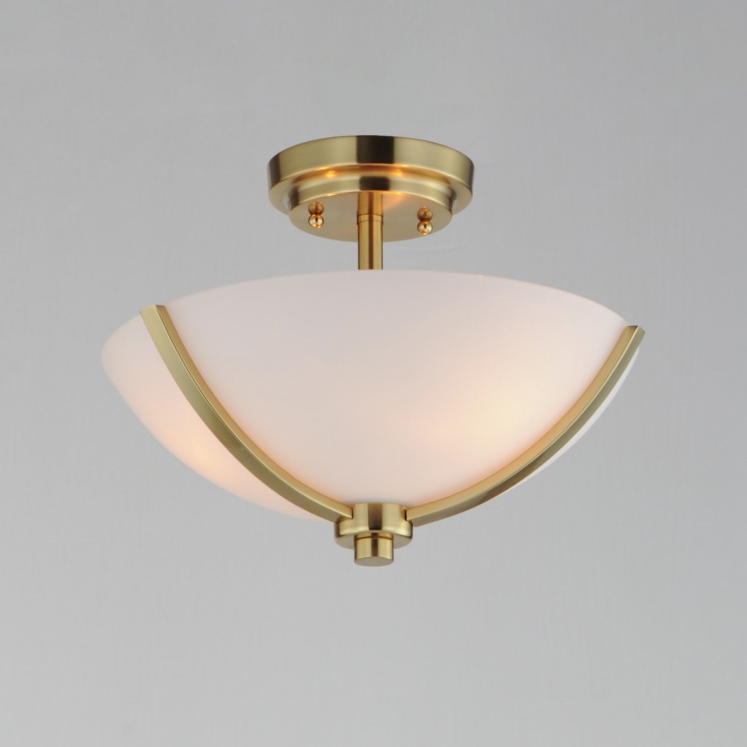 Maxim - 20031SWSBR - Three Light Semi Flush Mount - Deven - Satin Brass