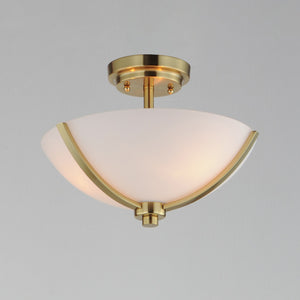 Maxim - 20031SWSBR - Three Light Semi Flush Mount - Deven - Satin Brass