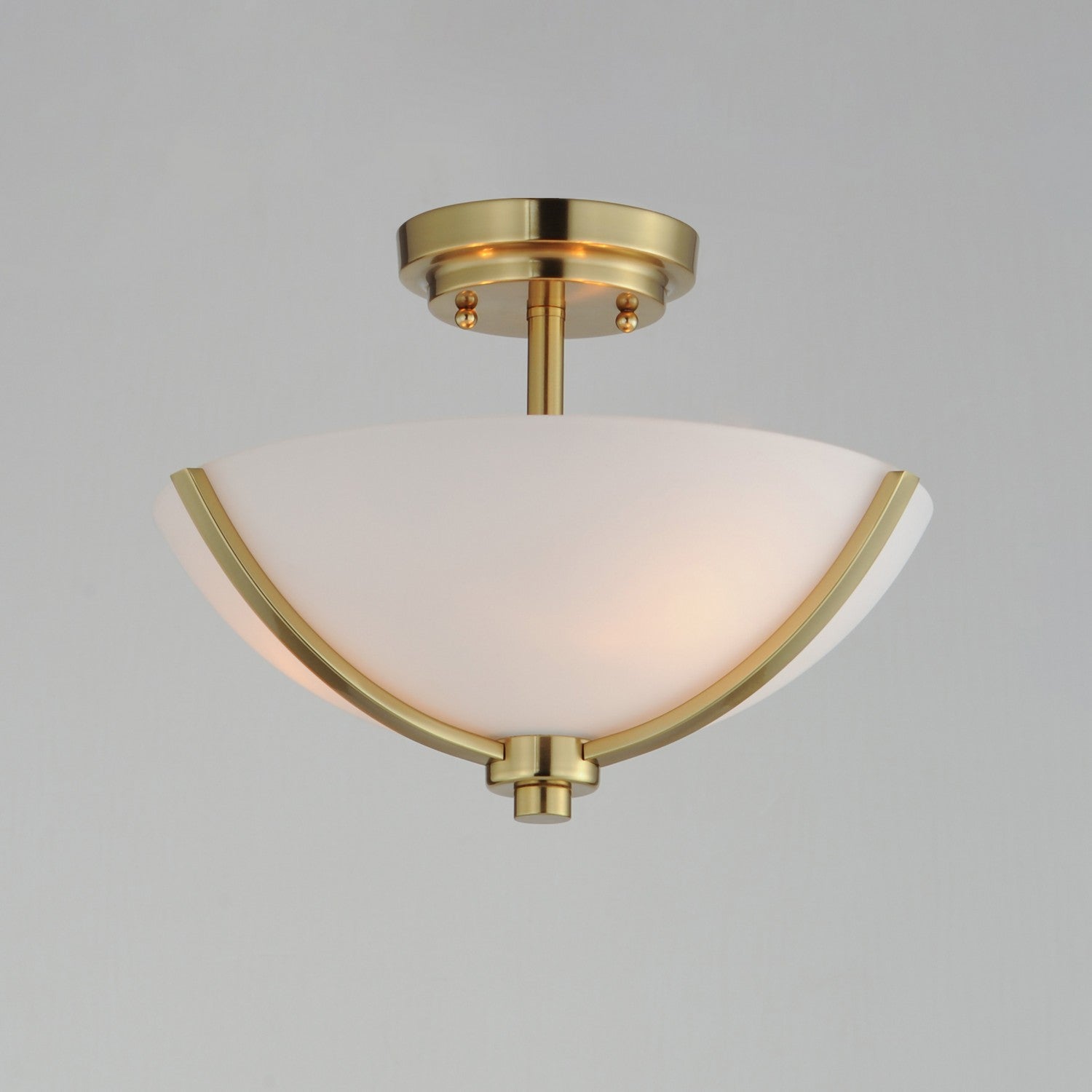 Maxim - 20031SWSBR - Three Light Semi Flush Mount - Deven - Satin Brass