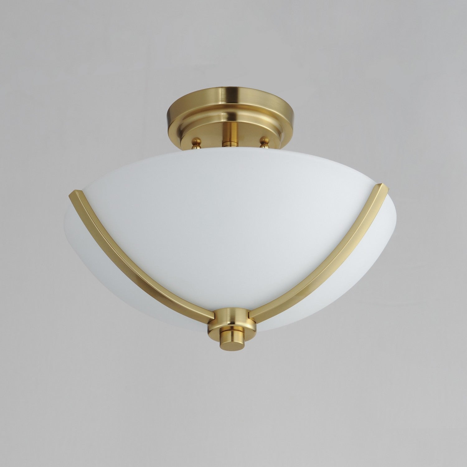 Maxim - 20031SWSBR - Three Light Semi Flush Mount - Deven - Satin Brass