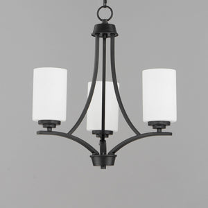 Maxim - 20033SWBK - Three Light Chandelier - Deven - Black