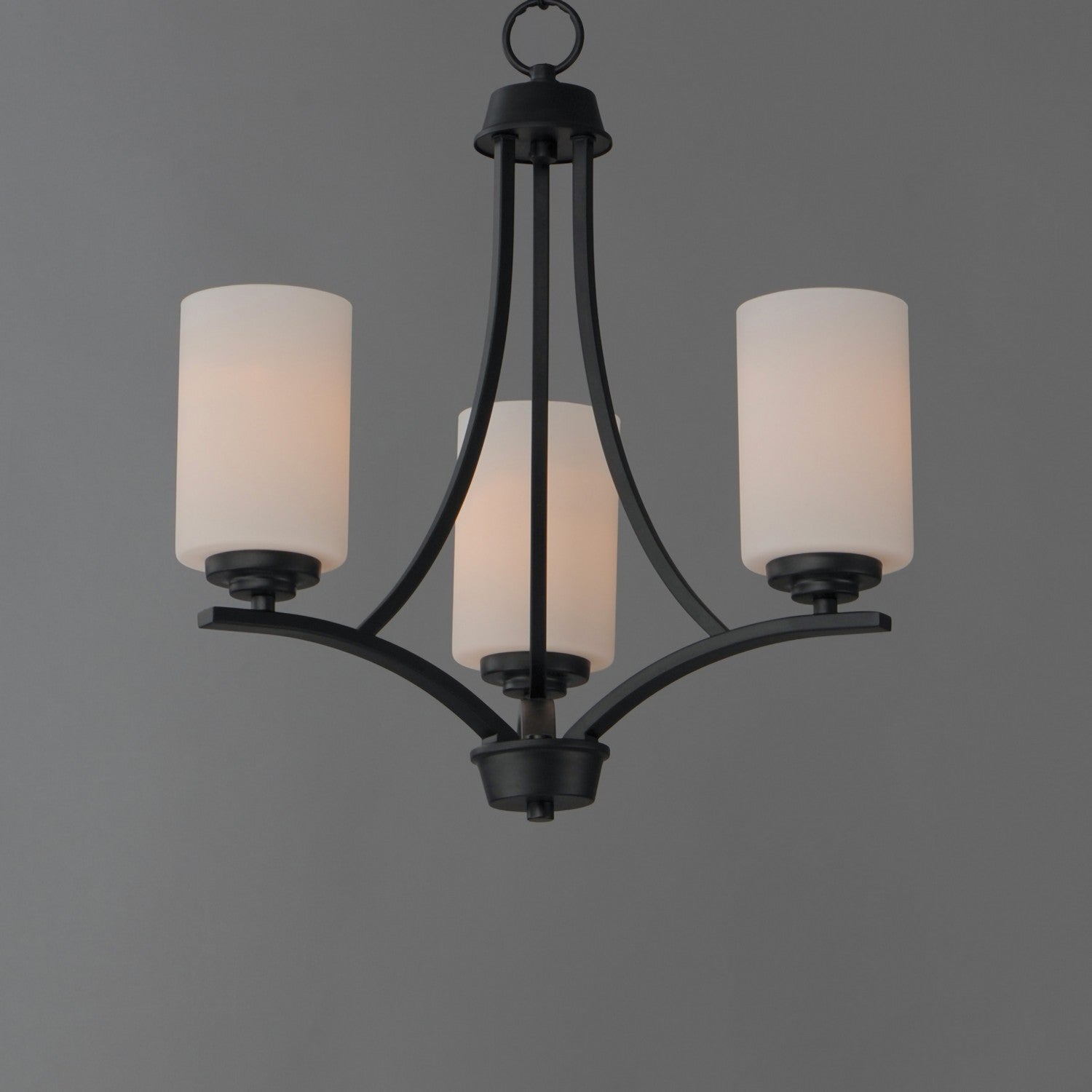 Maxim - 20033SWBK - Three Light Chandelier - Deven - Black