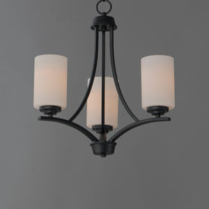 Maxim - 20033SWBK - Three Light Chandelier - Deven - Black