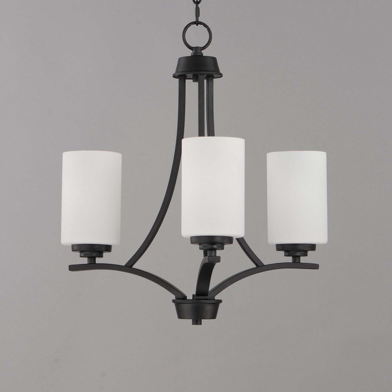 Maxim - 20033SWBK - Three Light Chandelier - Deven - Black