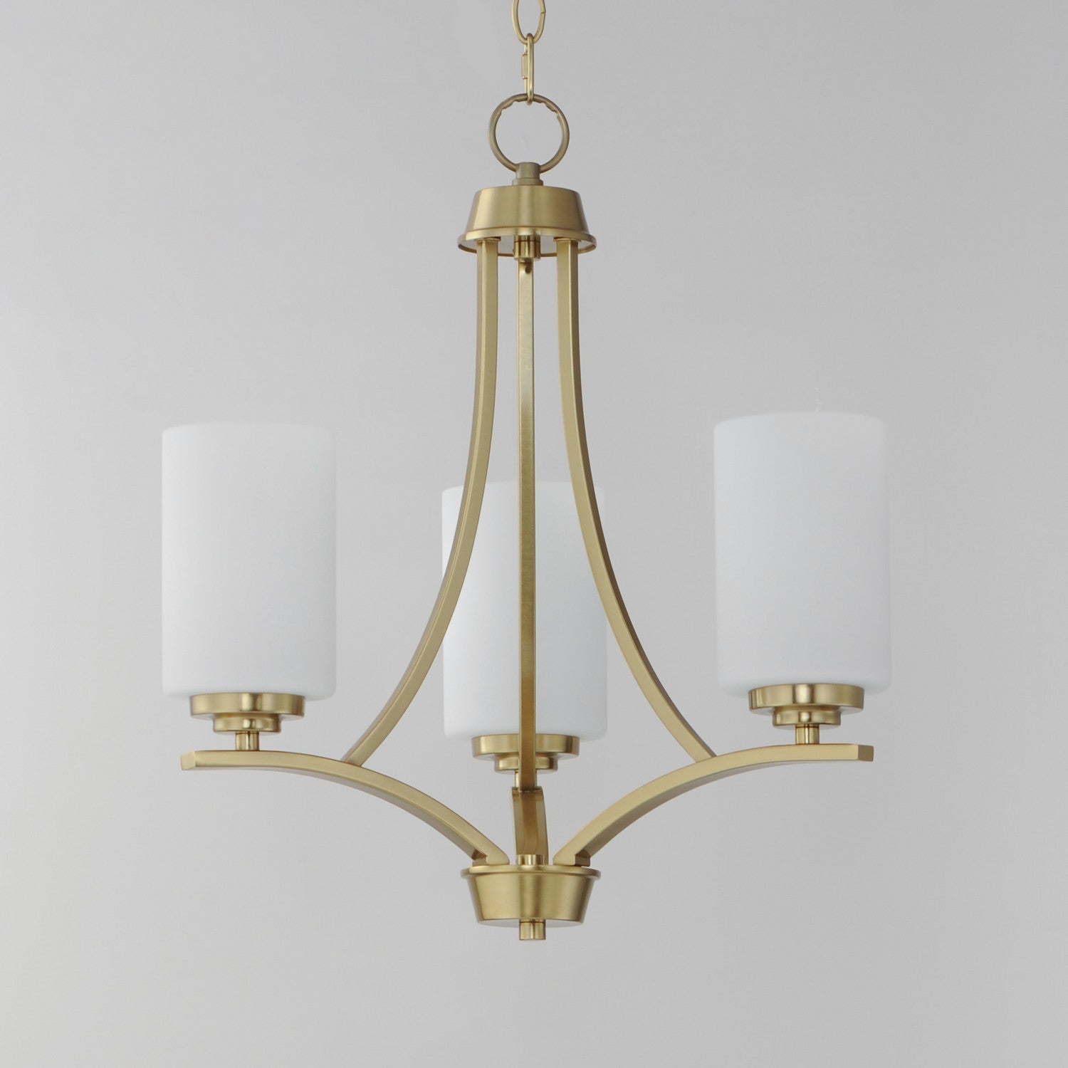 Maxim - 20033SWSBR - Three Light Chandelier - Deven - Satin Brass