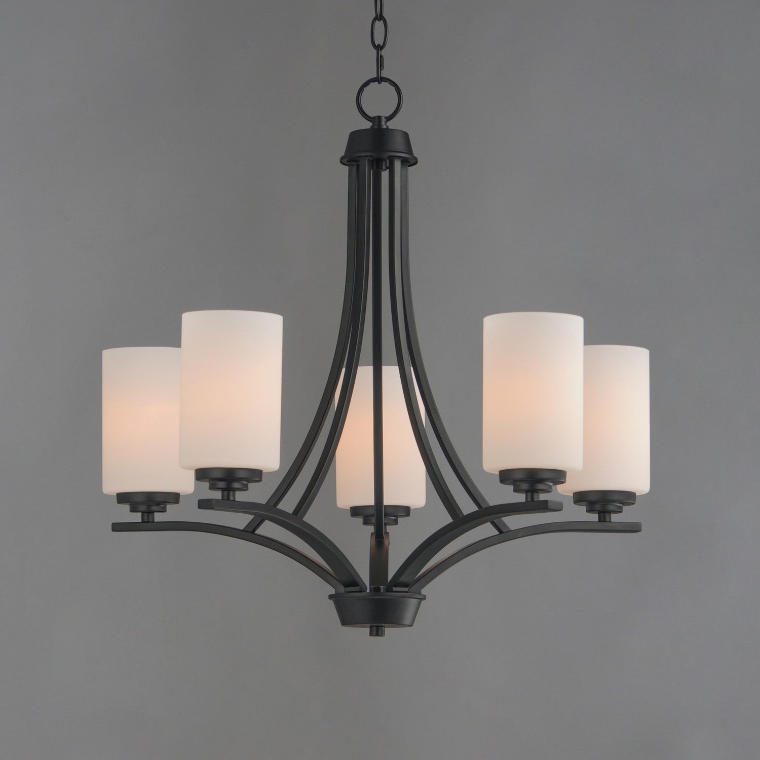 Maxim - 20035SWBK - Five Light Chandelier - Deven - Black