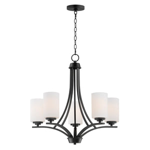 Maxim - 20035SWBK - Five Light Chandelier - Deven - Black