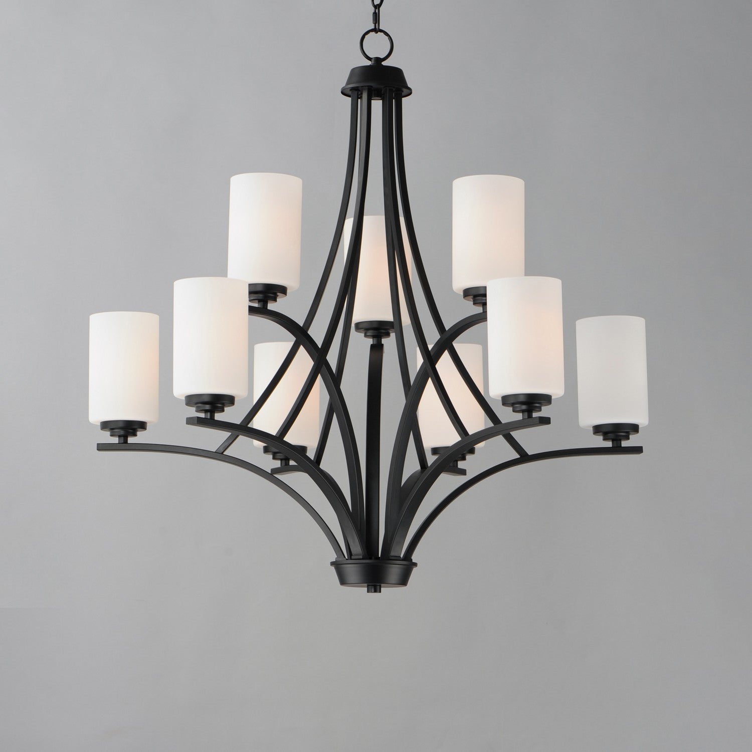 Maxim - 20036SWBK - Nine Light Chandelier - Deven - Black