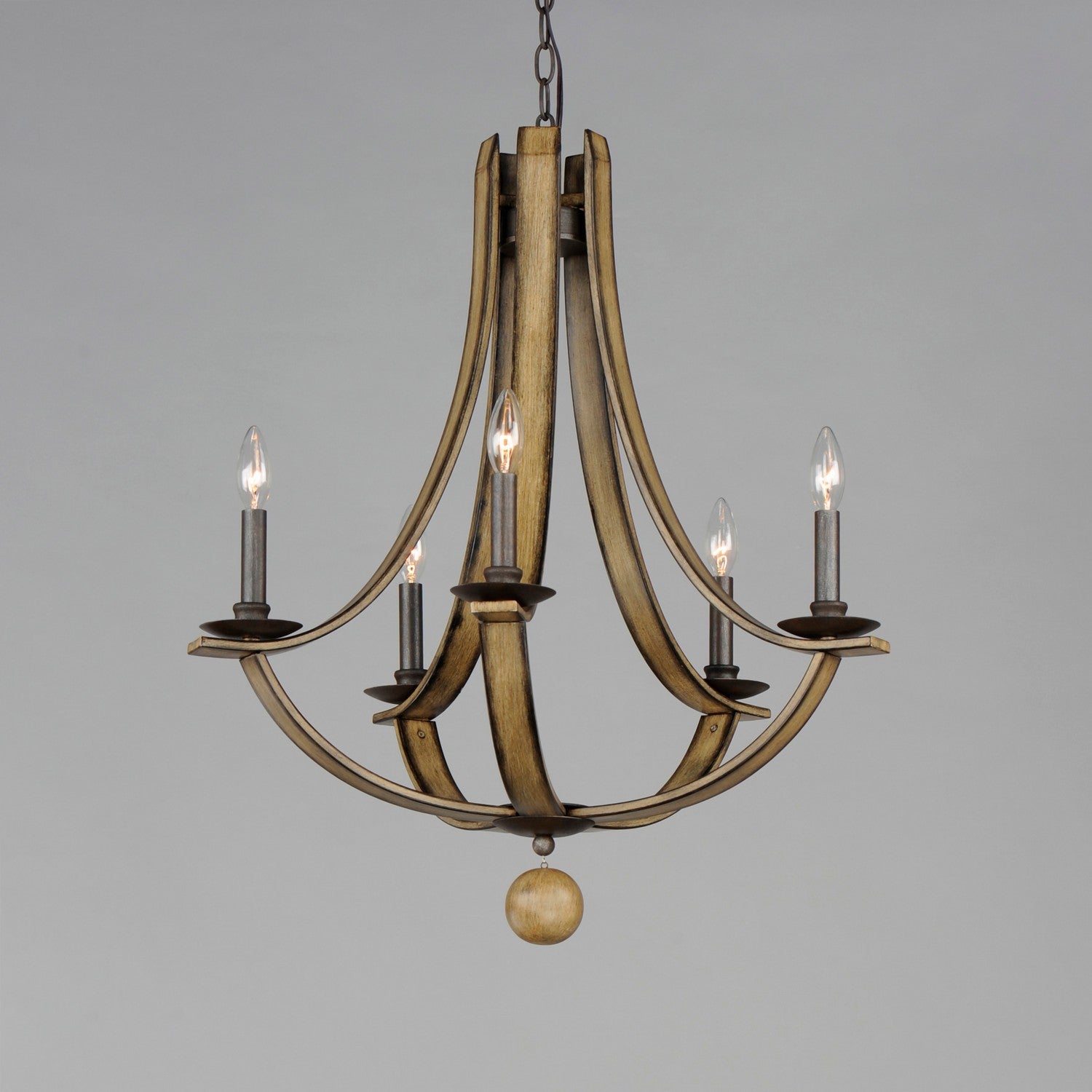 Maxim - 20345DWAR - Five Light Chandelier - Basque - Driftwood/Anthracite