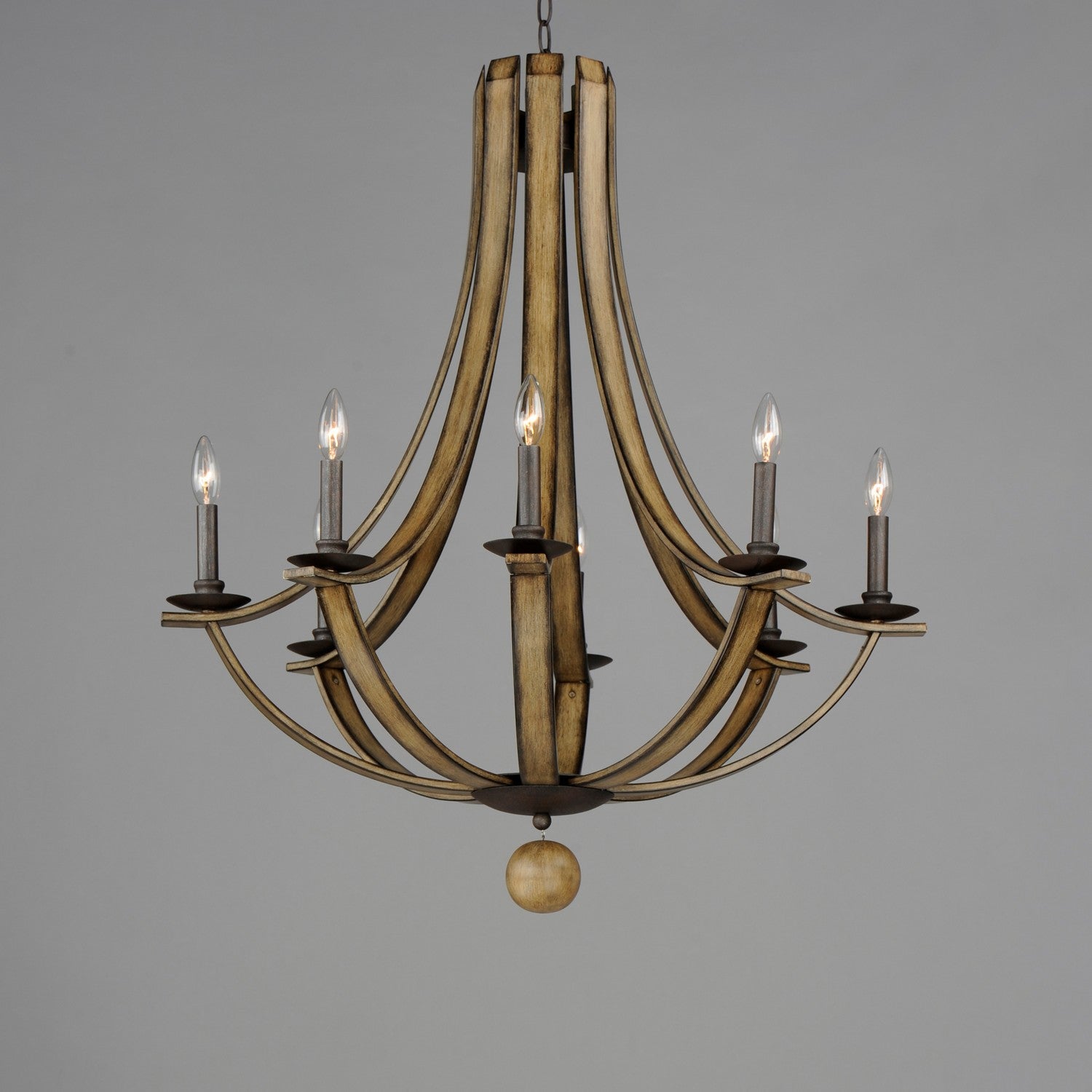 Maxim - 20348DWAR - Eight Light Chandelier - Basque - Driftwood/Anthracite