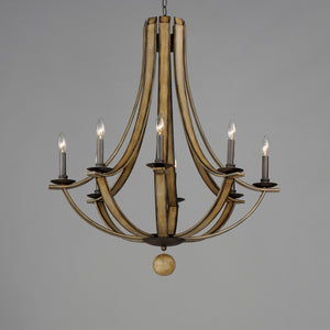 Maxim - 20348DWAR - Eight Light Chandelier - Basque - Driftwood/Anthracite