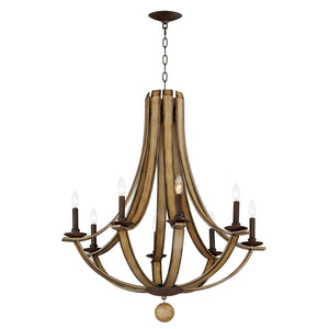 Maxim - 20348DWAR - Eight Light Chandelier - Basque - Driftwood/Anthracite