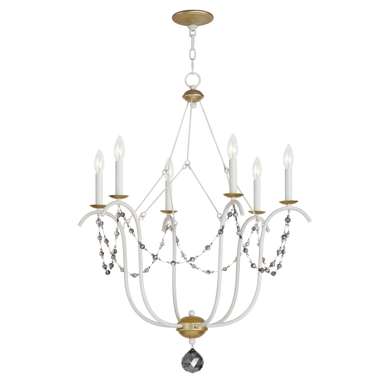 Maxim - 20486ECVG - Six Light Chandelier - Formosa - Ecru/Venetian Gold