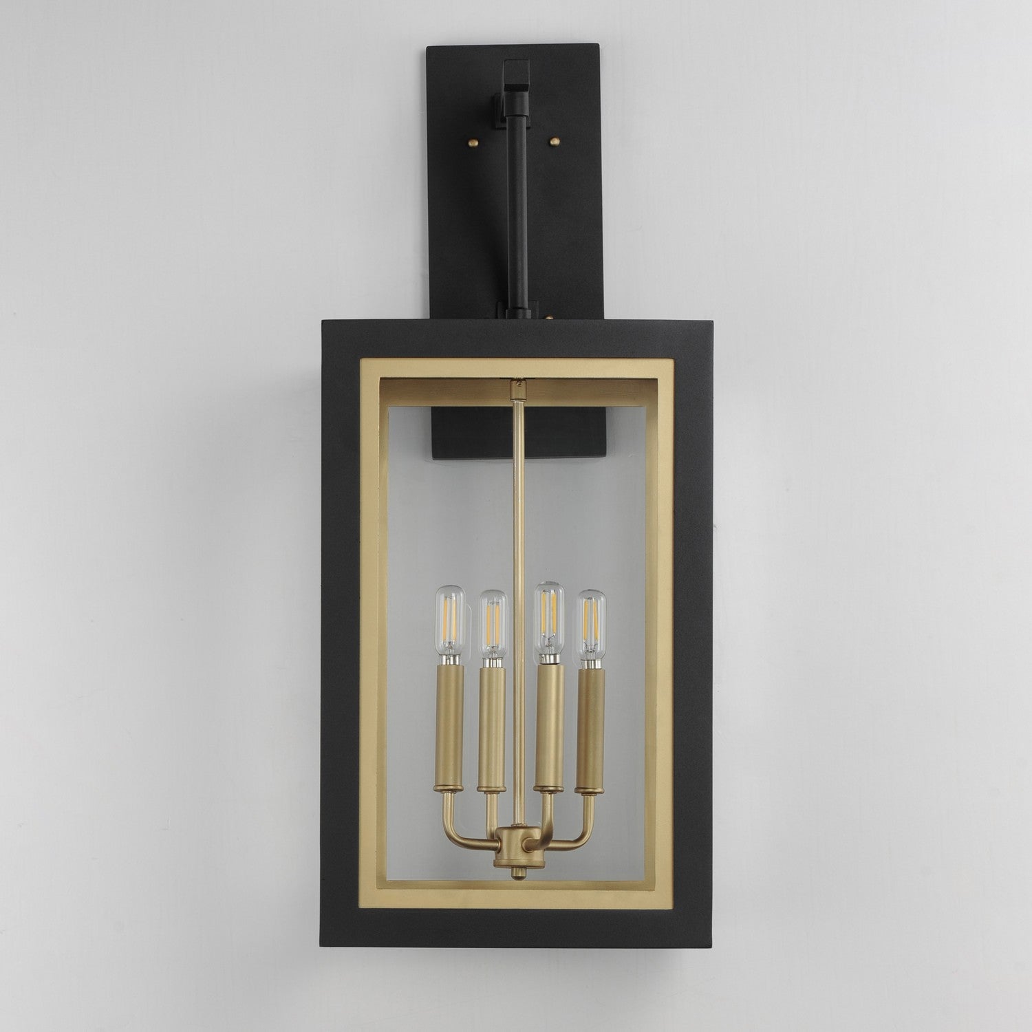 Maxim - 30056CLBKGLD - Four Light Outdoor Wall Sconce - Neoclass - Black / Gold