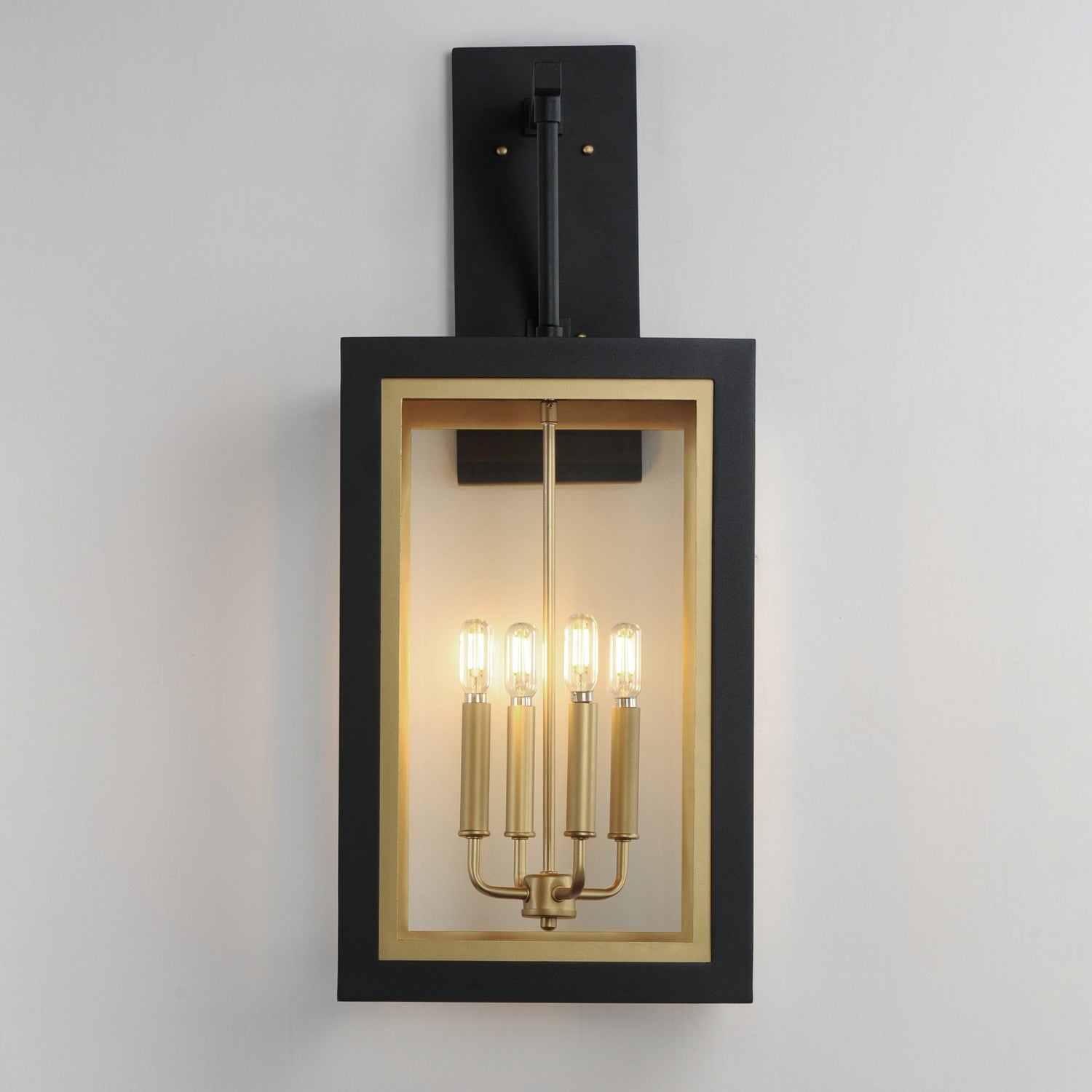 Maxim - 30056CLBKGLD - Four Light Outdoor Wall Sconce - Neoclass - Black / Gold