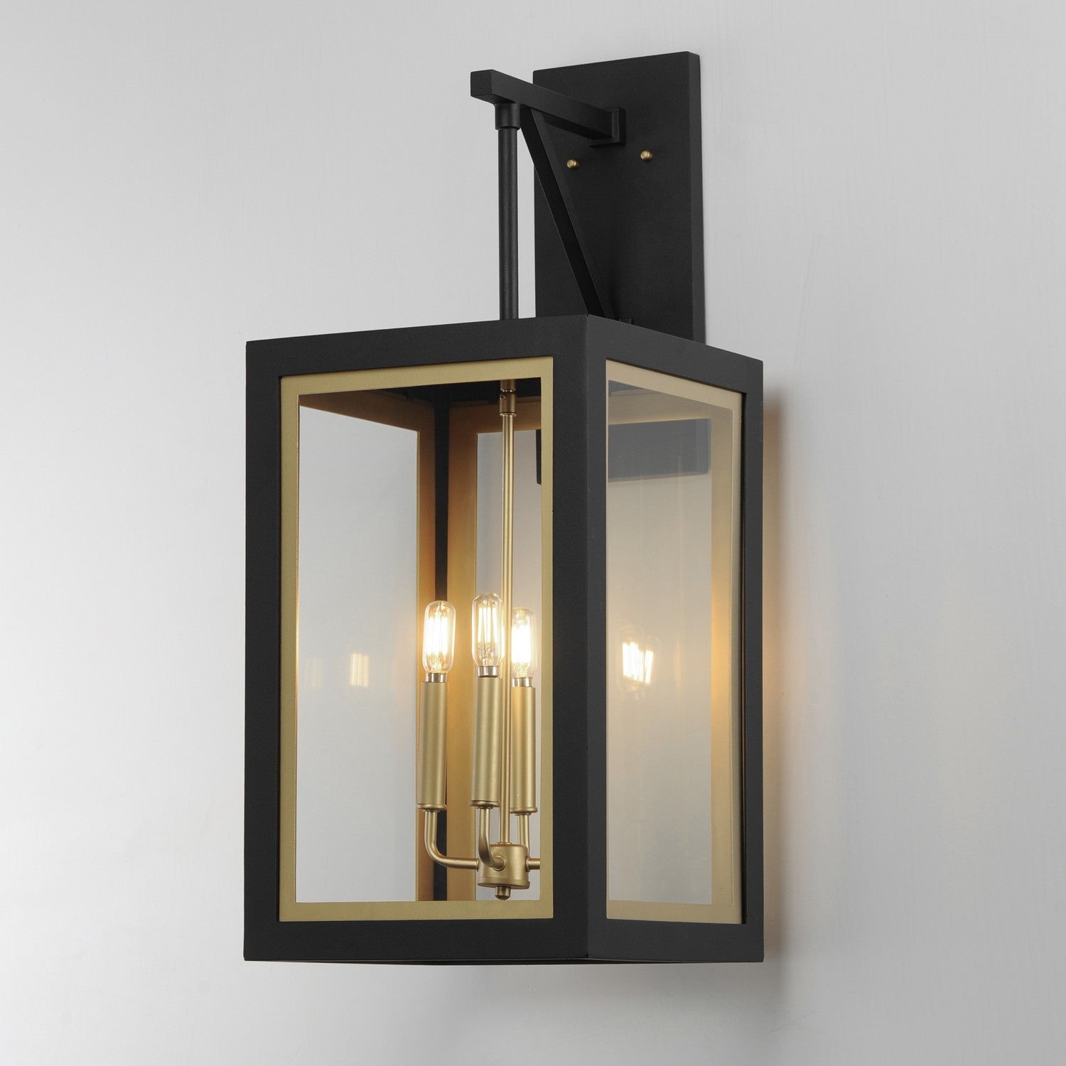 Maxim - 30056CLBKGLD - Four Light Outdoor Wall Sconce - Neoclass - Black / Gold