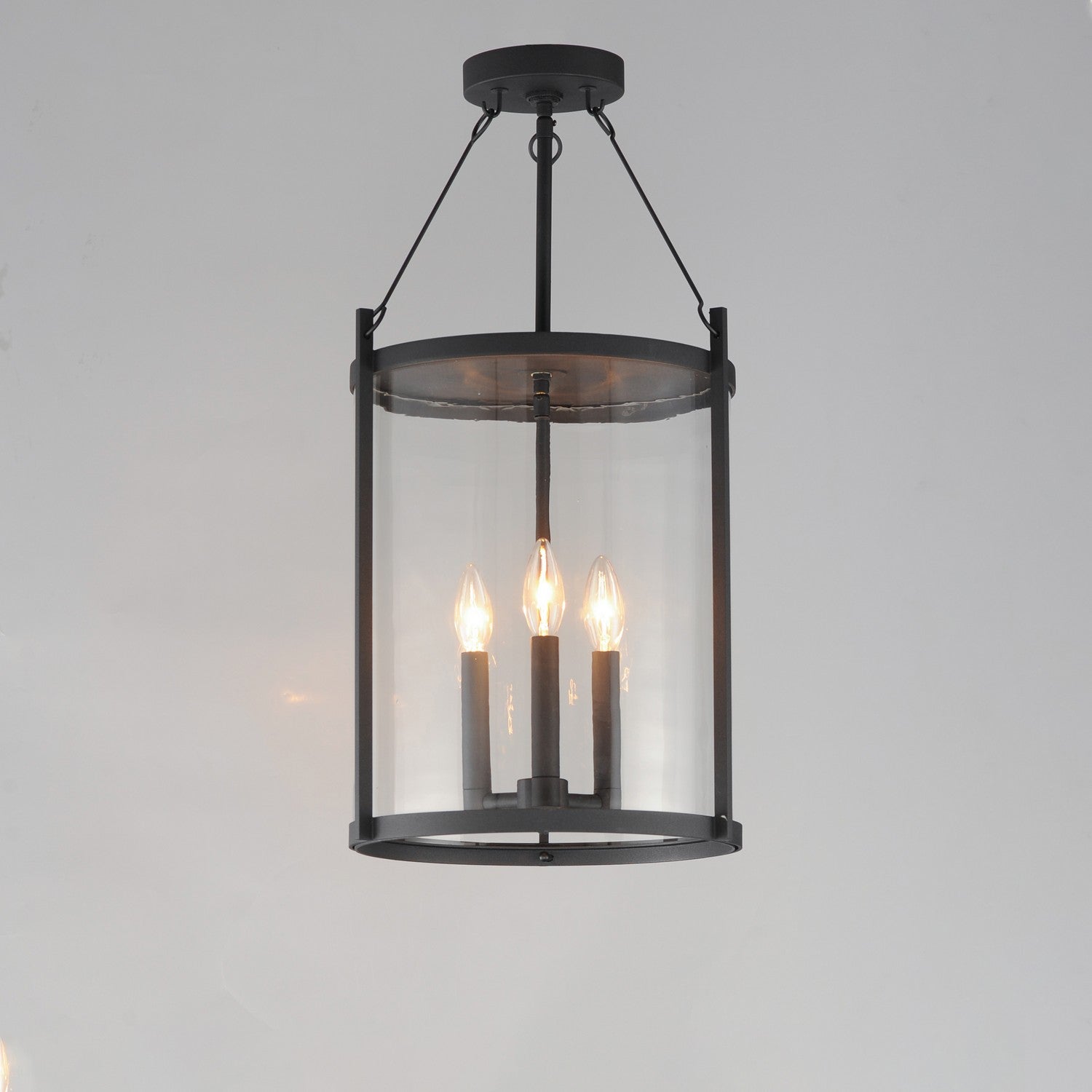 Maxim - 30069CLBK - Three Light Pendant - Belfry - Black