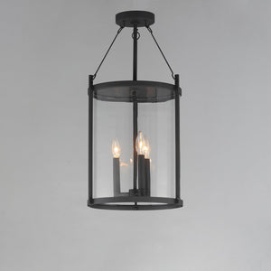 Maxim - 30069CLBK - Three Light Pendant - Belfry - Black