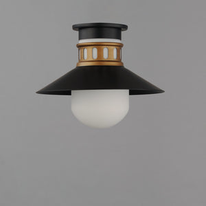 Maxim - 35120SWBKAB - One Light Outdoor Flush Mount - Admiralty - Black / Antique Brass