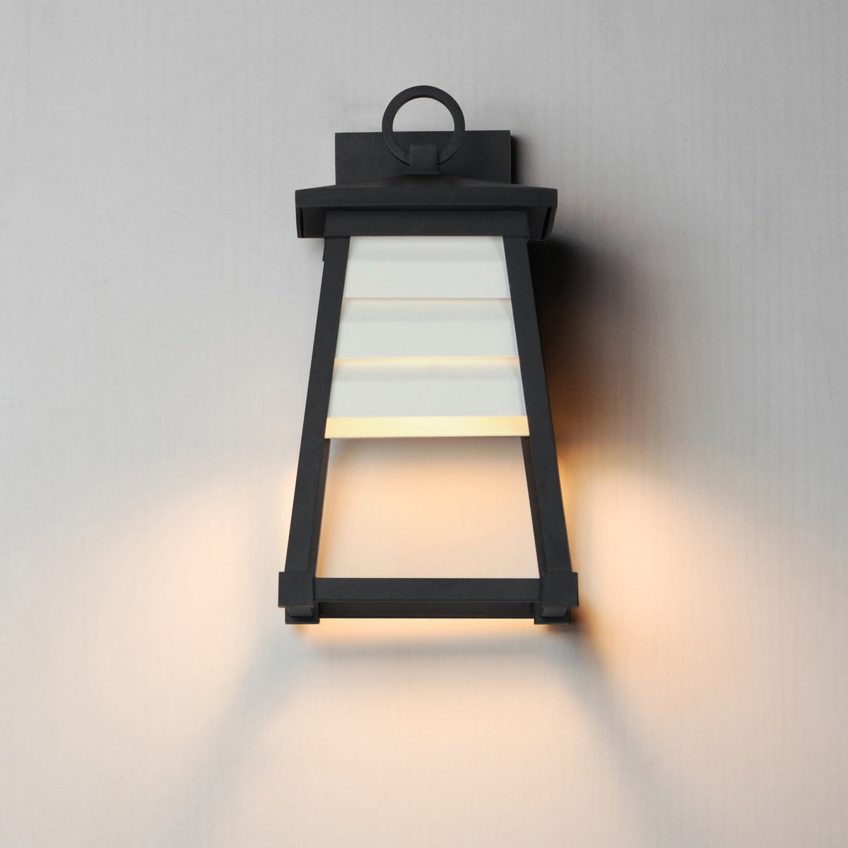 Maxim - 40632WTBK - One Light Outdoor Wall Sconce - Shutters - Black