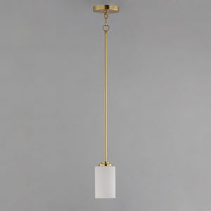 Maxim - 90030SWSBR - One Light Mini Pendant - Deven - Satin Brass