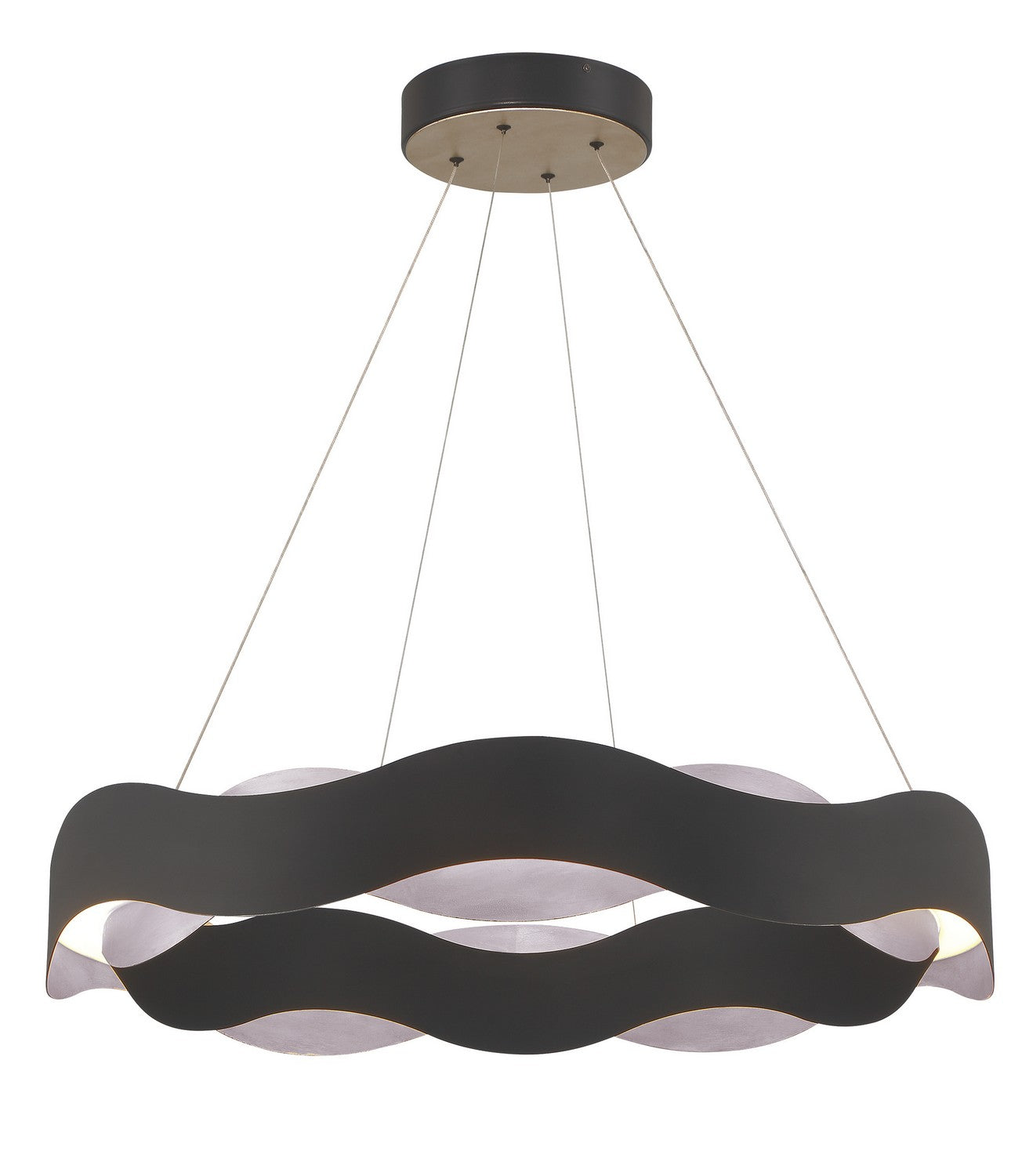 Eurofase - 31384-021 - VAUGHAN-CHD-34IN-SBM-SL - VAUGHAN - Silver-Black