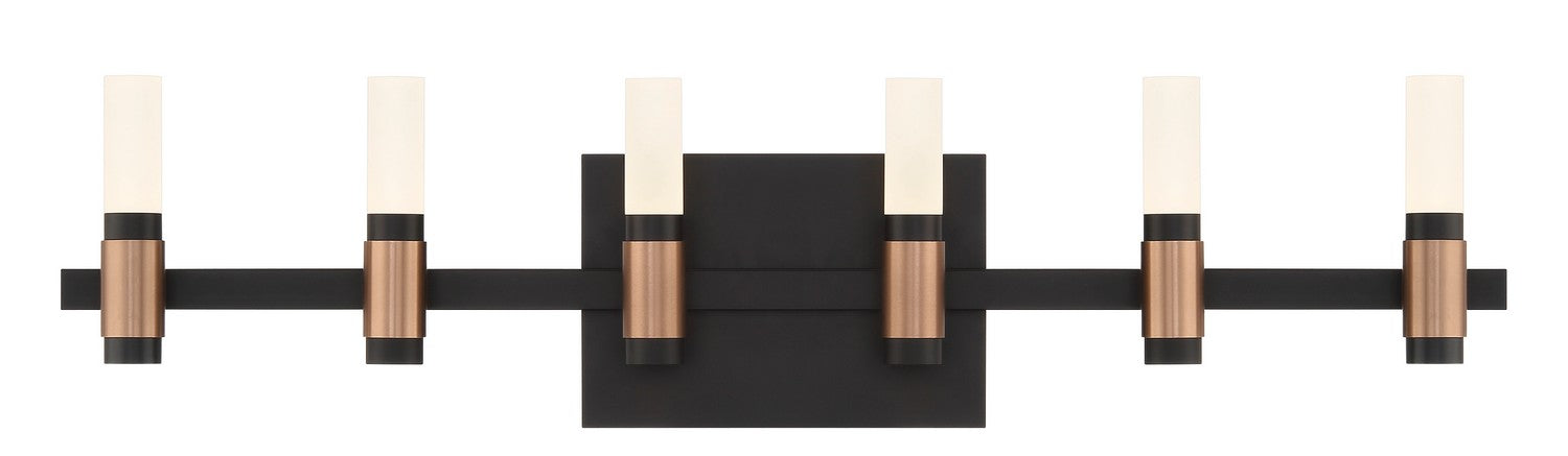 Eurofase - 45237-010 - ALBANY-VAN-6LT-BRBM-WH - ALBANY - Brass-Black
