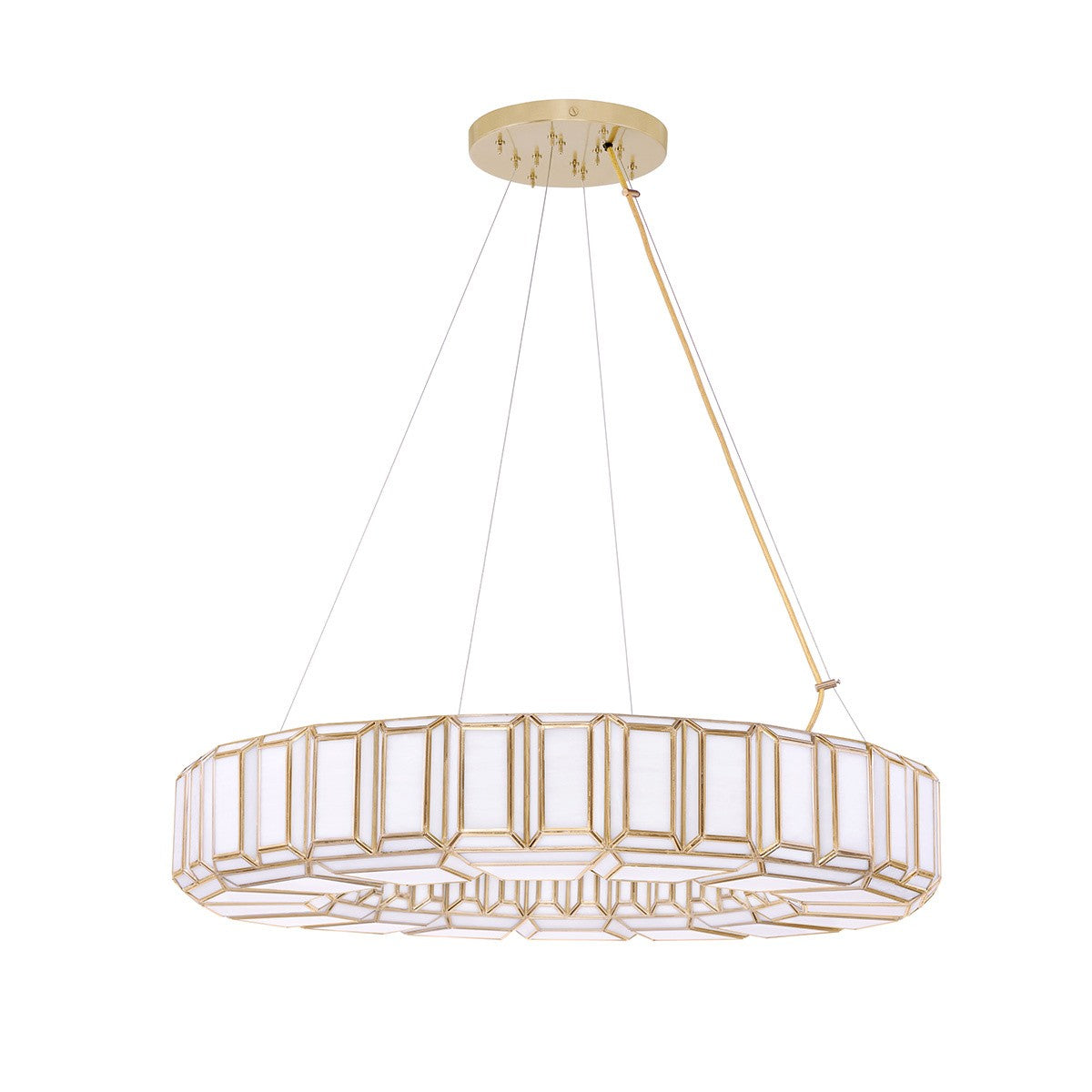 Eurofase - 46469-014 - BELMONT-CHD-12LT-37IN-BR-WH - BELMONT - Brass