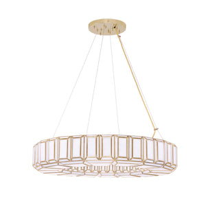 Eurofase - 46469-014 - BELMONT-CHD-12LT-37IN-BR-WH - BELMONT - Brass