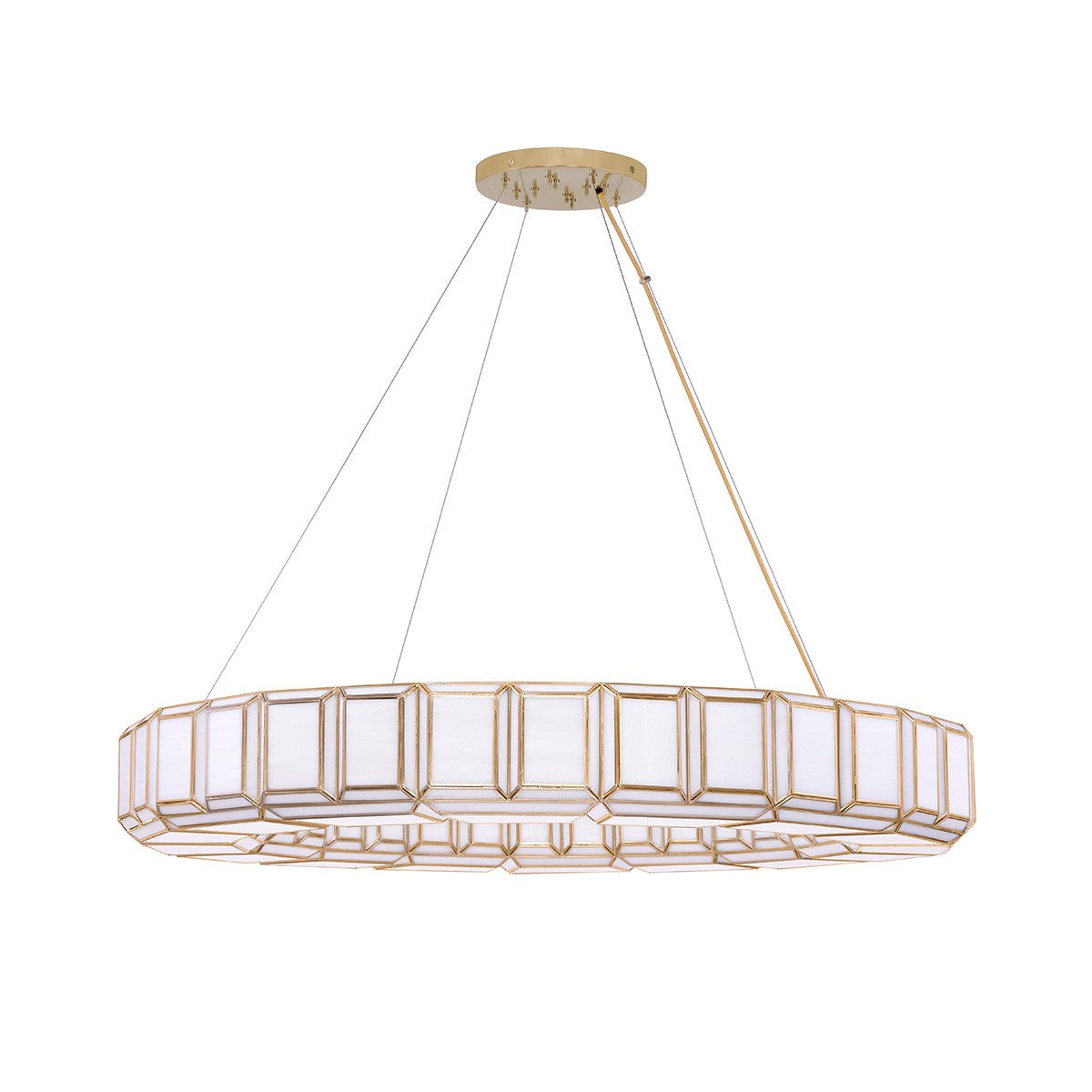 Eurofase - 46470-010 - BELMONT-CHD-16LT-48IN-BR-WH - BELMONT - Brass