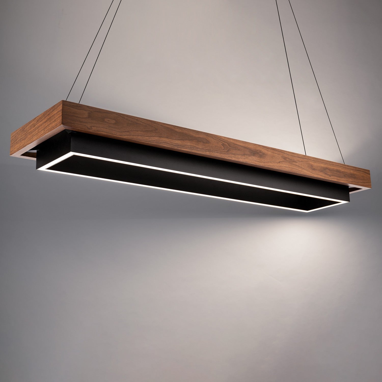 Modern Forms - PD-70354-BK/DW - LED Linear Pendant - Hustler - Black/Dark Walnut