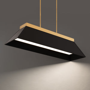 Modern Forms - PD-88344-BK/AB - LED Linear Pendant - Bentley - Black & Aged Brass