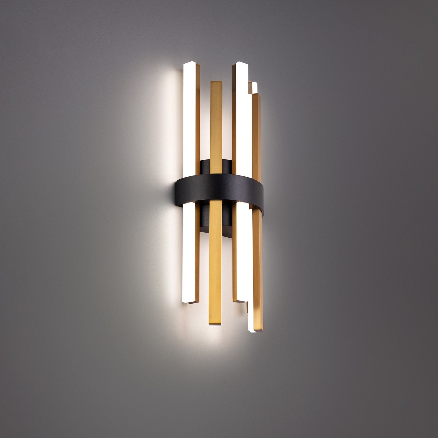 Modern Forms - WS-87920-BK/AB - LED Wall Sconce - Harmonix - Black & Aged Brass