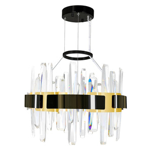 CWI Lighting - 1592P18-612 - LED Chandelier - Aya - Pearl Black & Titanium Gold