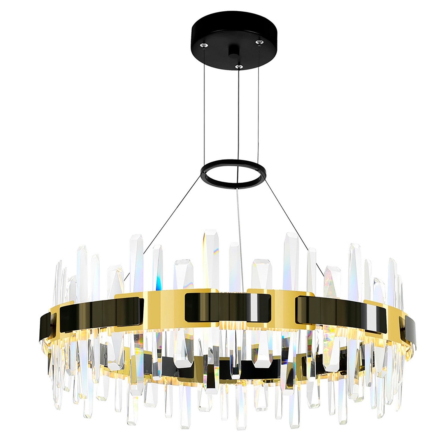 CWI Lighting - 1592P32-612 - LED Chandelier - Aya - Pearl Black & Titanium Gold