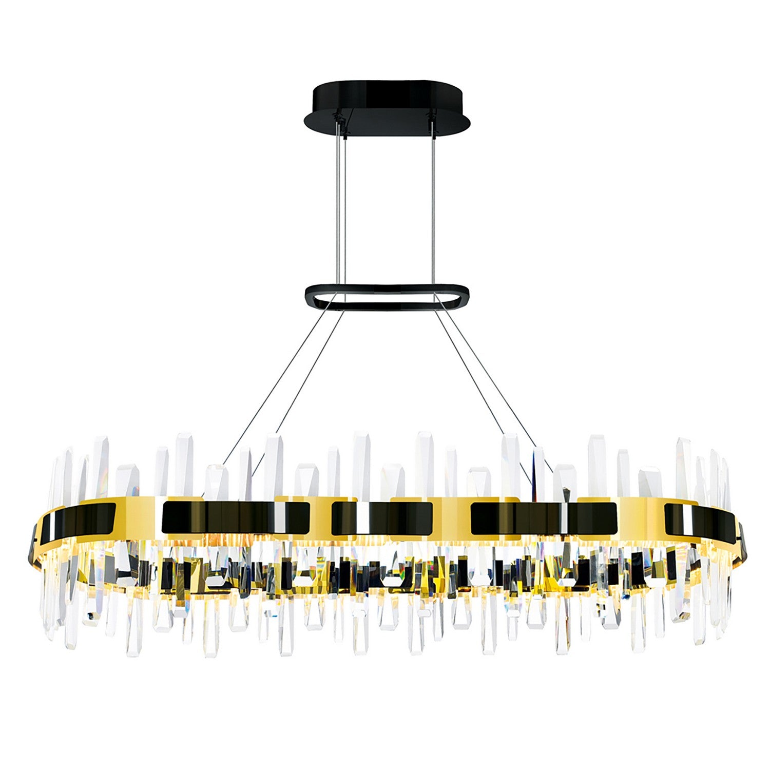 CWI Lighting - 1592P43-612-RC - LED Chandelier - Aya - Pearl Black & Titanium Gold