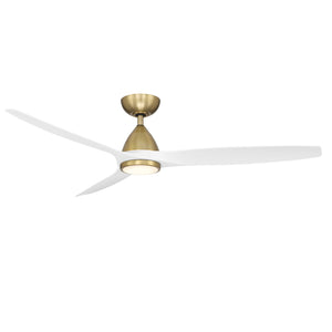 Modern Forms Fans - FR-W2202-62L-SB/MW - 62"Ceiling Fan - Skylark - Soft Brass/Matte White