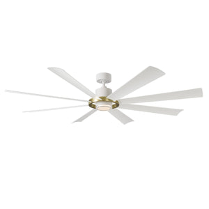 Modern Forms Fans - FR-W2303-72L-SB/MW - 72"Ceiling Fan - Aura - Soft Brass/Matte White