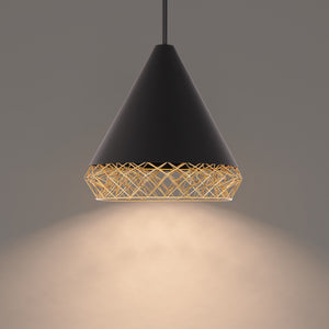 W.A.C. Lighting - PD-45316-BK/GO - LED Pendant - Lacey - Black/Gold