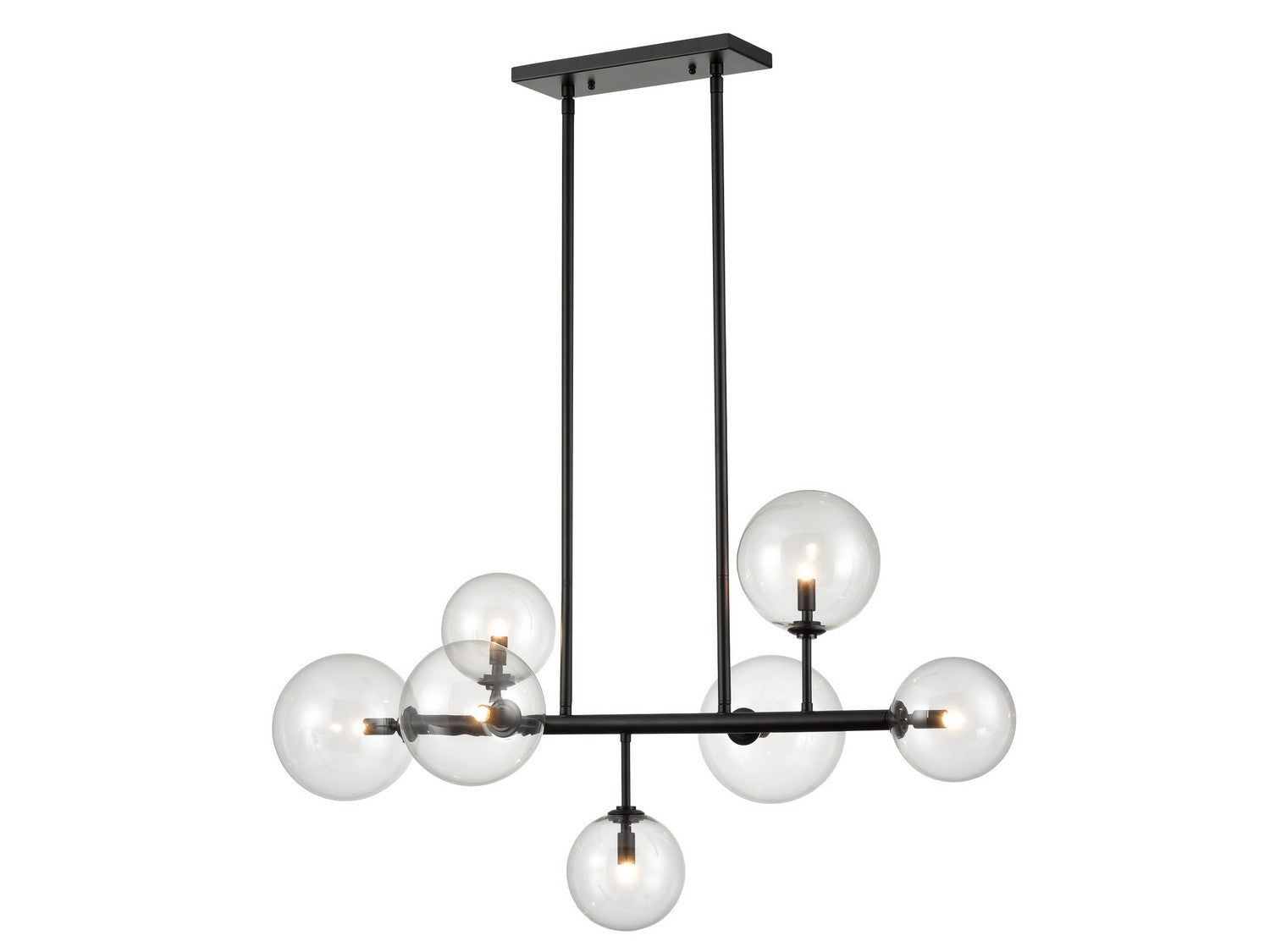 Avenue Lighting - HF4207-BK - Seven Light Chandelier - Delilah - Black