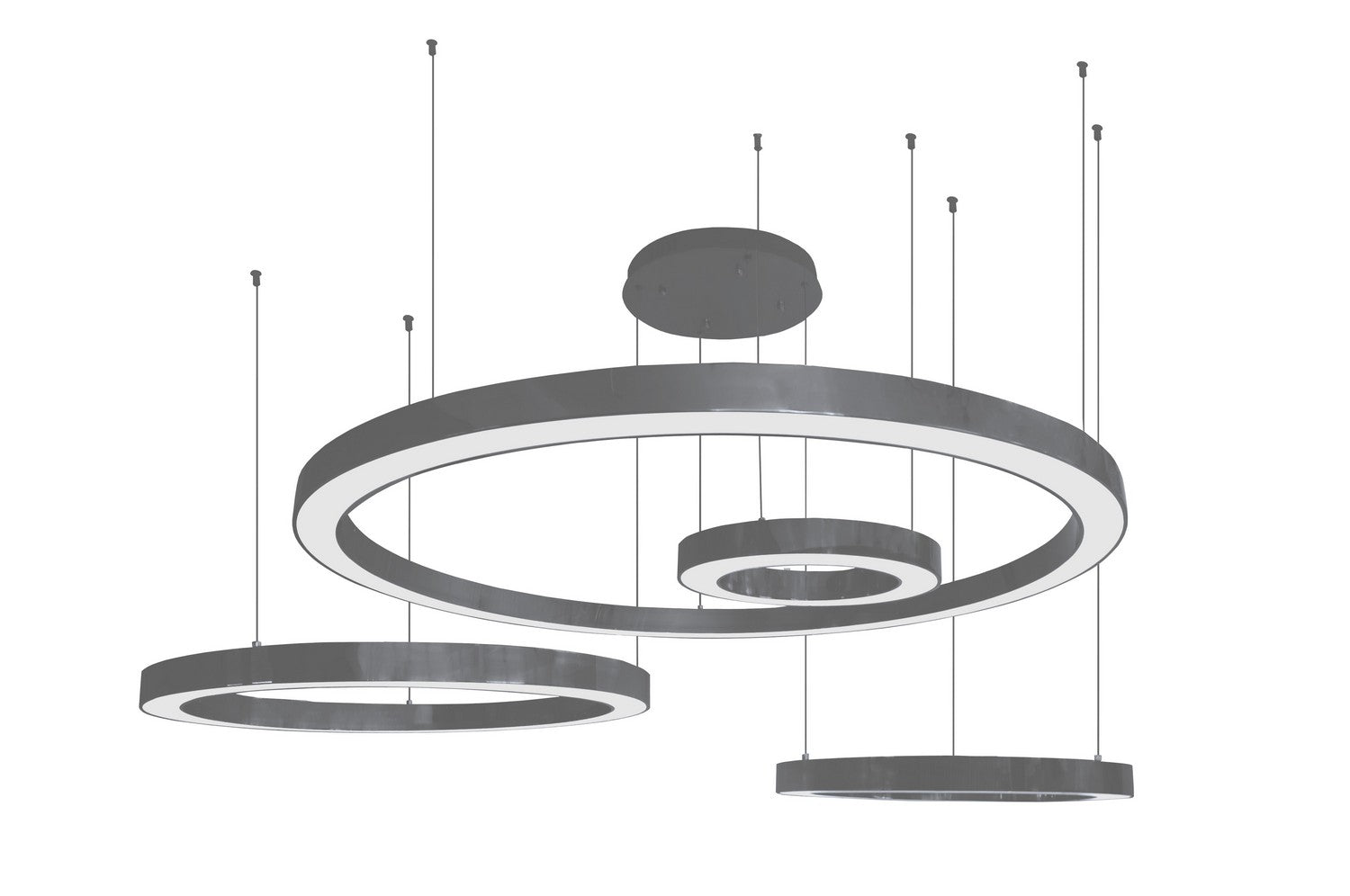 Avenue Lighting - HF4444-BK - LED Chandelier - Aria - Polished Black Gunmetal Chrome