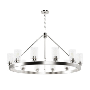 Hunter - 13059 - 12 Light Chandelier - Hartland - Brushed Nickel