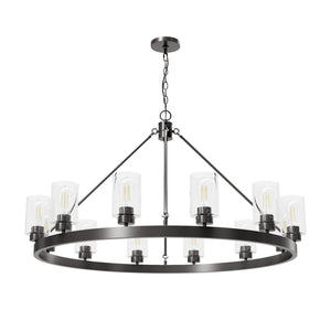 Hunter - 13061 - 12 Light Chandelier - Hartland - Noble Bronze