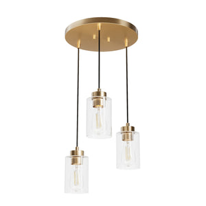 Hunter - 13063 - Three Light Pendant - Hartland - Alturas Gold